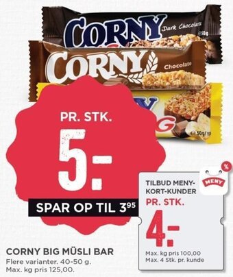 MENY Corny Big Müsli Bar 40-50 g tilbud