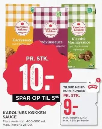 MENY Karolines Køkken Sauce 400-500 ml tilbud