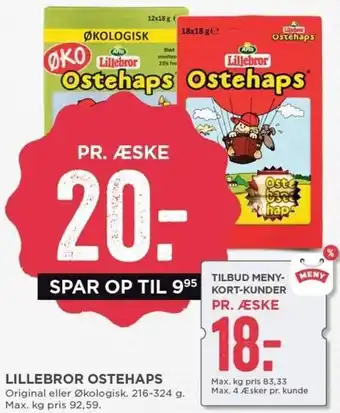 MENY Lillebror Ostehaps 216-324 g tilbud