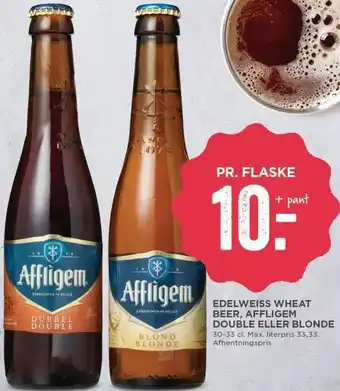 MENY Edelweiss Wheat Beer,Affligem Double Eller Blonde tilbud