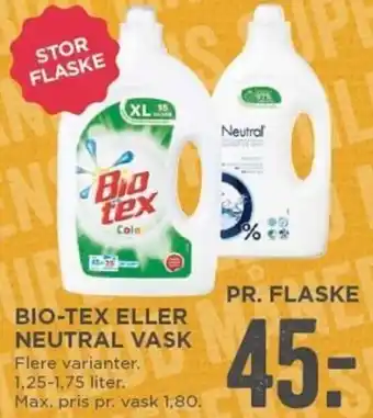 MENY Bio Tex Eller Neutral Vask tilbud