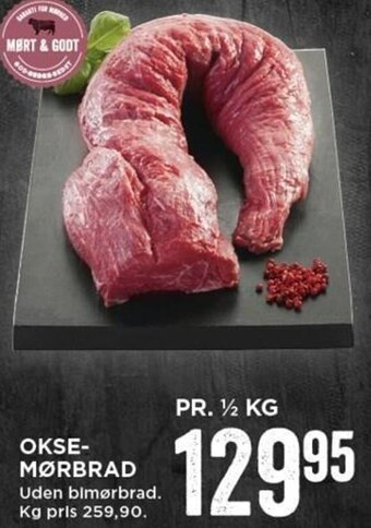 MENY Okse Mørbrad tilbud