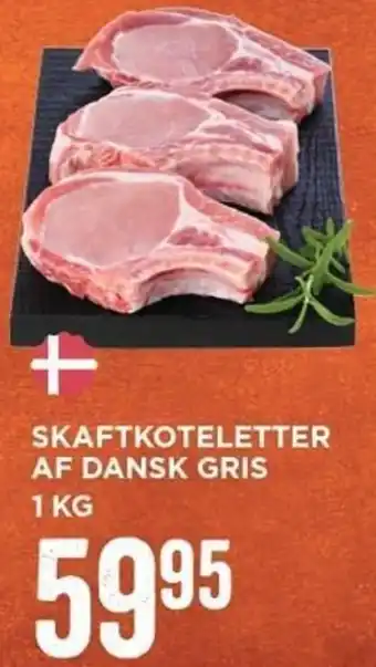 MENY Skaftkoteletter Af Dansk Gris 1 Kg tilbud