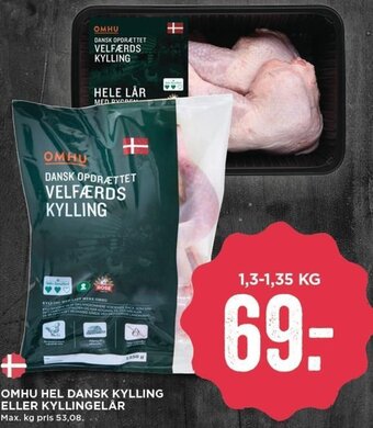 MENY Omhu Hel Dansk Kylling Eller Kyllingelår tilbud