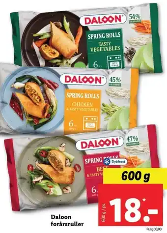 Lidl Daloon Forårsruller 600 tilbud