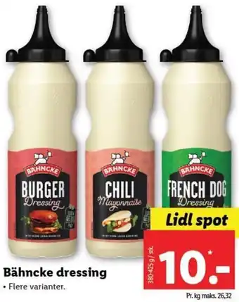 Lidl Bähncke Dressing 380-425g tilbud