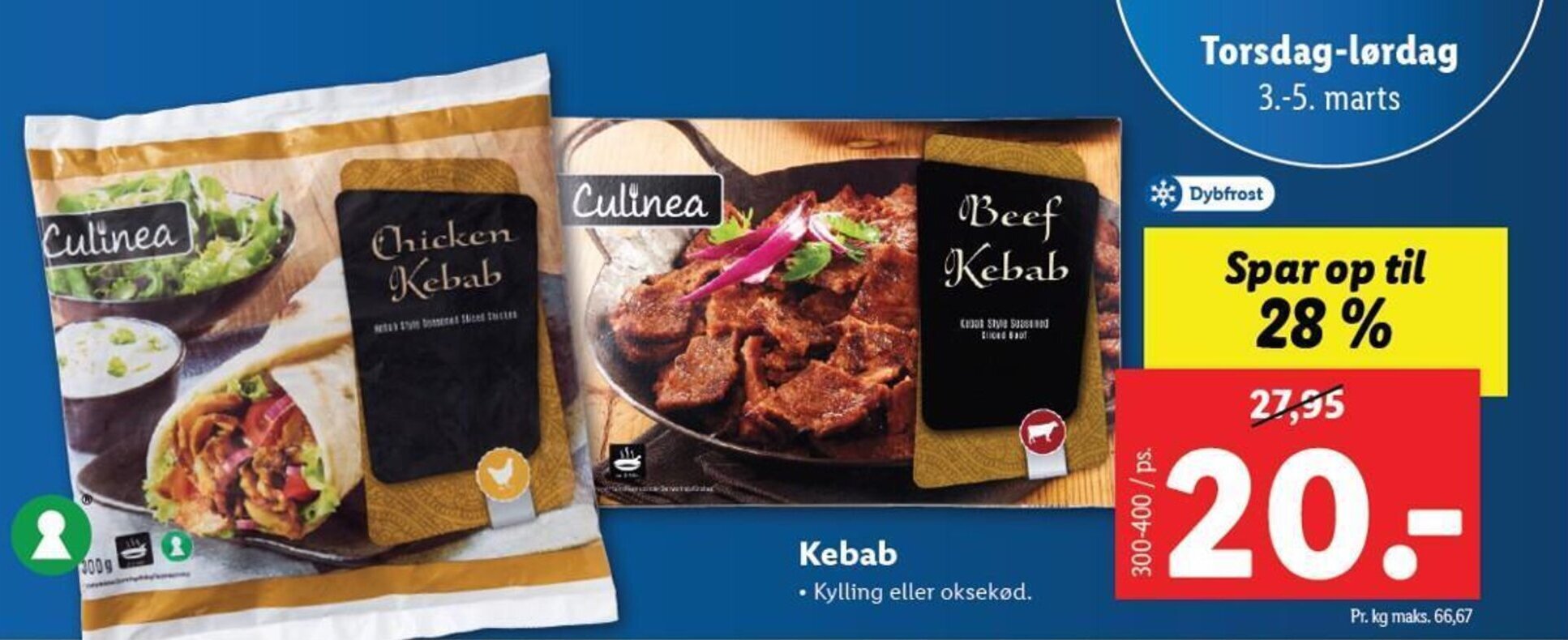 Kebab 300400 tilbud hos Lidl