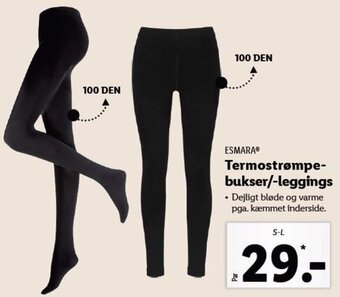 Lidl Termostrømpe-Bukser/-Leggings tilbud