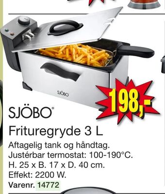 Harald Nyborg Frituregryde 3 L tilbud