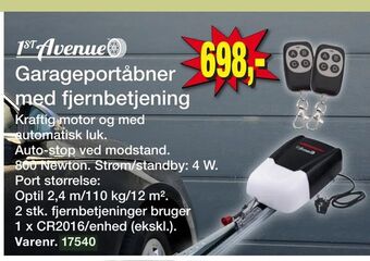 Harald Nyborg Garageportåbner med fjernbetjening tilbud