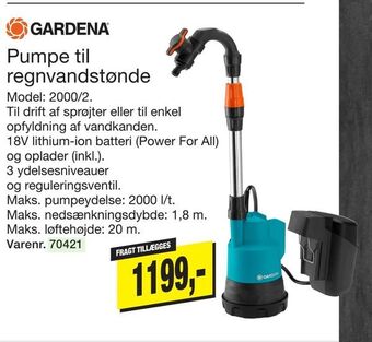 Harald Nyborg Pumpe til regnvandstønde tilbud