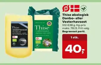 Dagli'Brugsen Thise økologisk Danbo- eller Vesterhavsost tilbud