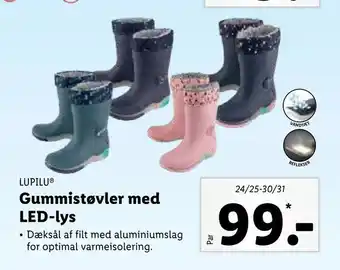 Let-Køb Gummistøvler med LED-lys tilbud