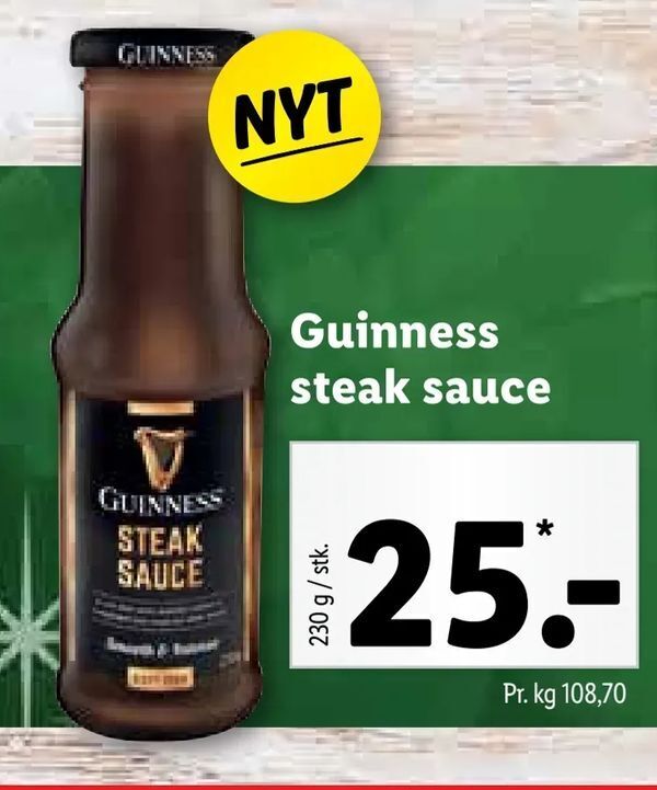 Guinness steak sauce tilbud hos LetKøb