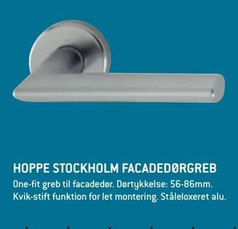 XL-BYG Hoppe stockholm facadedørgreb tilbud