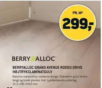 XL-BYG Berryalloc grand avenue rodeo drive højtrykslaminatgulv tilbud