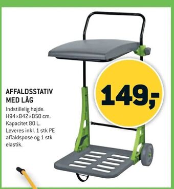 Affaldsstativ med låg