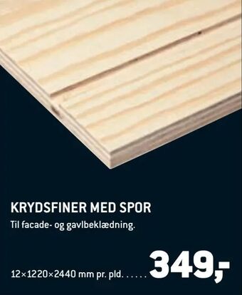 XL-BYG Krydsfiner med spor tilbud