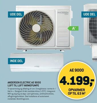 XL-BYG Andersen electric ae 9000 luft til luft varmepumpe tilbud