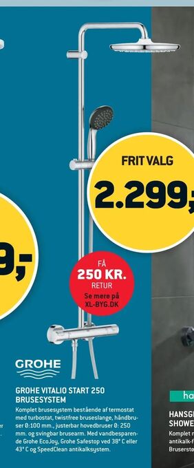 XL-BYG Grohe vitalio start 250 brusesystem tilbud