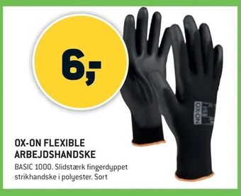 XL-BYG Ox-on flexible arbejdshandske tilbud
