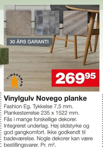 Bauhaus Vinylgulv Novego planke tilbud