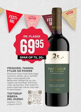 MENY Tofterup ribera del duero tilbud