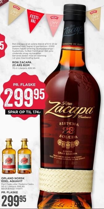 MENY Ron zacapa 23 års rom tilbud