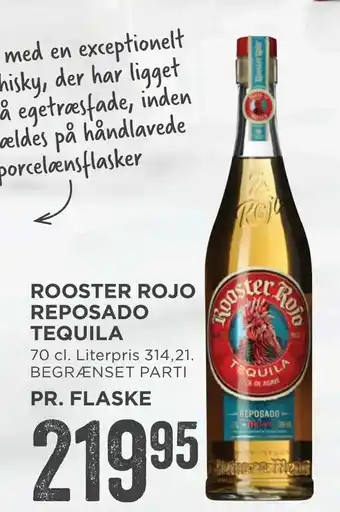 Rooster rojo reposado tequila