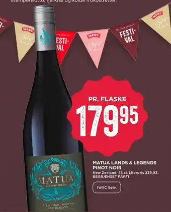 MENY Matua lands & legends pinot noir tilbud