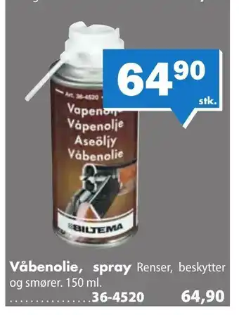 Våbenolie, spray