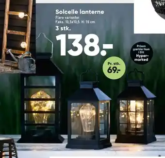 Bilka Solcelle lanterne tilbud