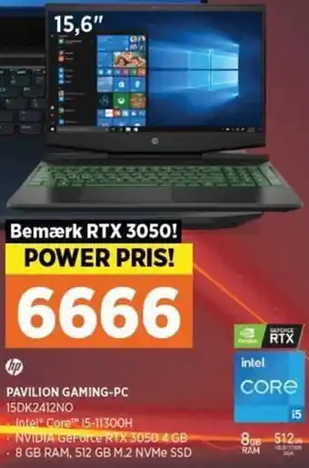 Power Pavilion Gaming-PC 15DK2412NO tilbud