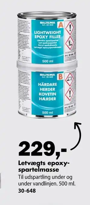 Letvægts epoxy spartelmasse