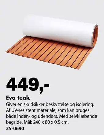 Biltema Eva teak tilbud