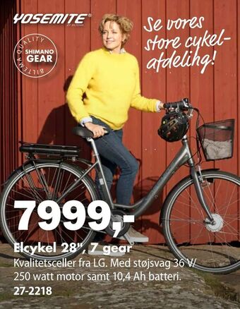 Biltema Elcykel 28", 7 gear tilbud
