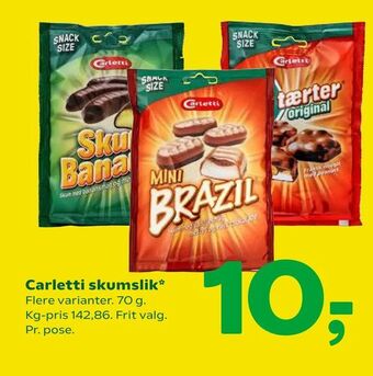 Coop 365 Carletti skumslik tilbud