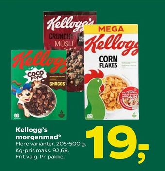 Coop 365 Kellogg's morgenmad tilbud