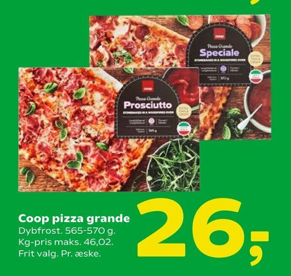 Coop pizza grande tilbud hos Coop 365