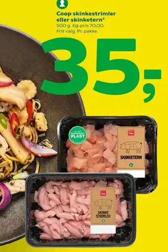 Coop 365 Coop skinkestrimler eller skinketern tilbud