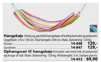 Ophængssæt til hængekøje