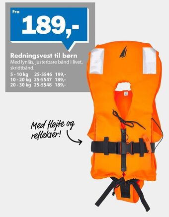 Biltema Redningsvest til børn tilbud