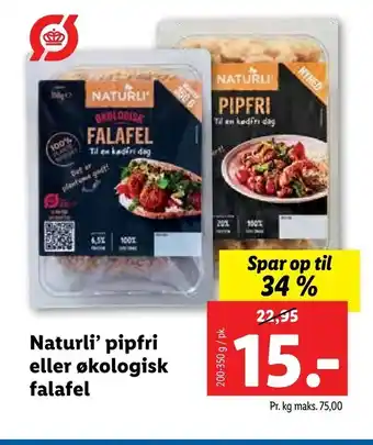 Naturli' pipfri eller økologisk falafel