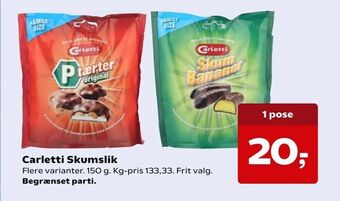 Kvickly Carletti Skumslik tilbud