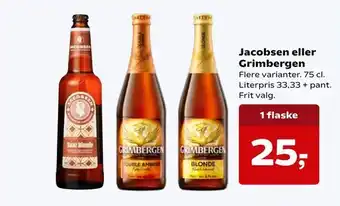 Kvickly Jacobsen eller Grimbergen tilbud