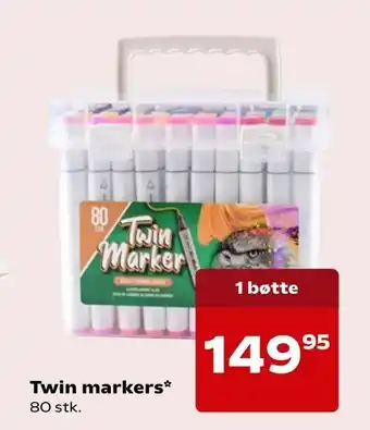 Kvickly Twin markers tilbud
