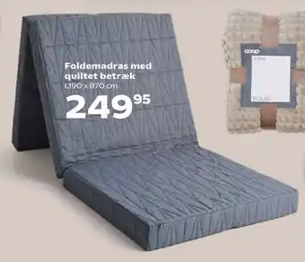 Kvickly Foldemadras med quiltet betræk tilbud