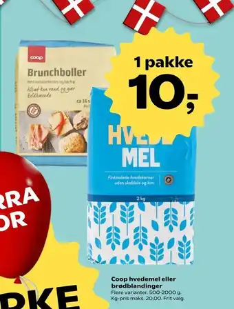 Kvickly Coop hvedemel eller brødblandinger tilbud