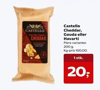 Kvickly Castello Cheddar, Gouda eller Havarti tilbud