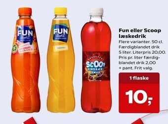SuperBrugsen Fun eller Scoop læskedrik tilbud